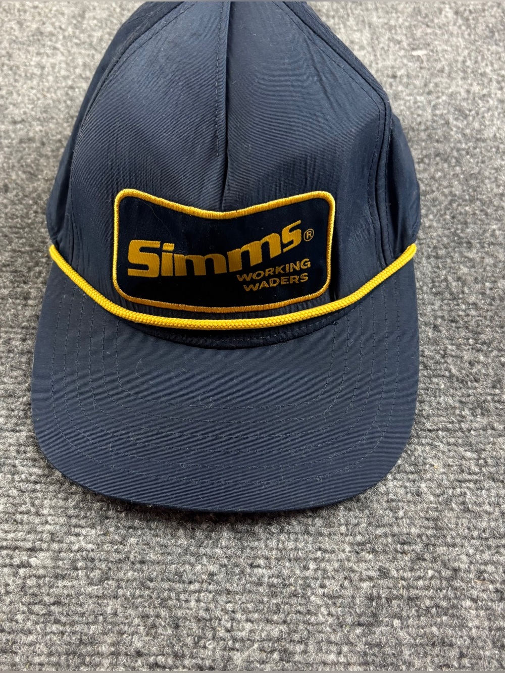 SIMMS Captain’s Cap Blue/Yellow SnapBack Baseball Hat One Size Fits Most